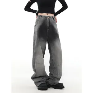 Black Harajuku Punk Baggy Denim Pants for Women