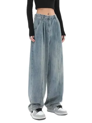 Harajuku Wash Denim Baggy High Street Wide Leg Jeans