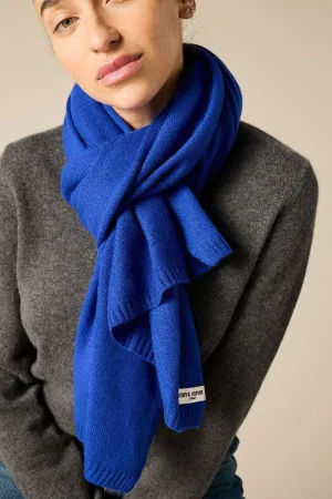 100% Cashmere Scarf in Klein Blue