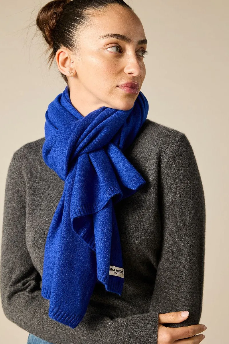 100% Cashmere Scarf in Klein Blue