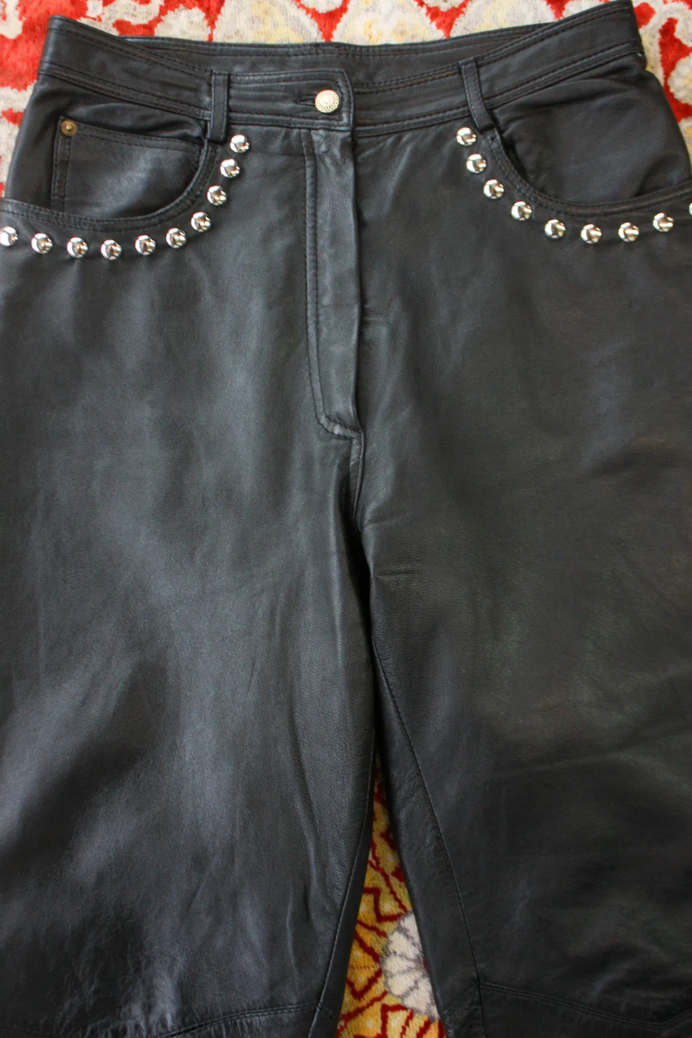 90s Studded Leather Pants