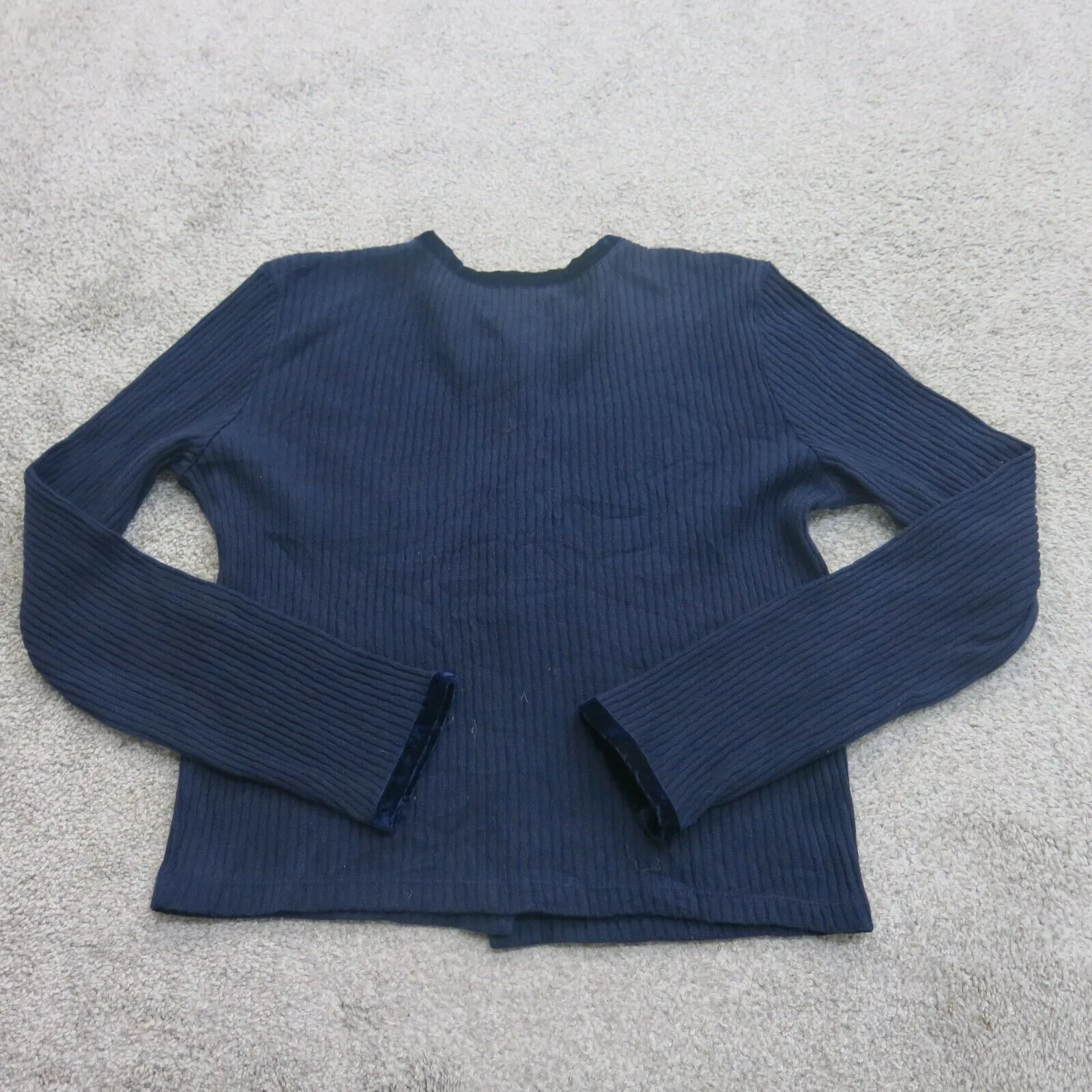 Abercrombie Womens Cardigan Sweater Round Neck Long Sleeves Blue Size Medium