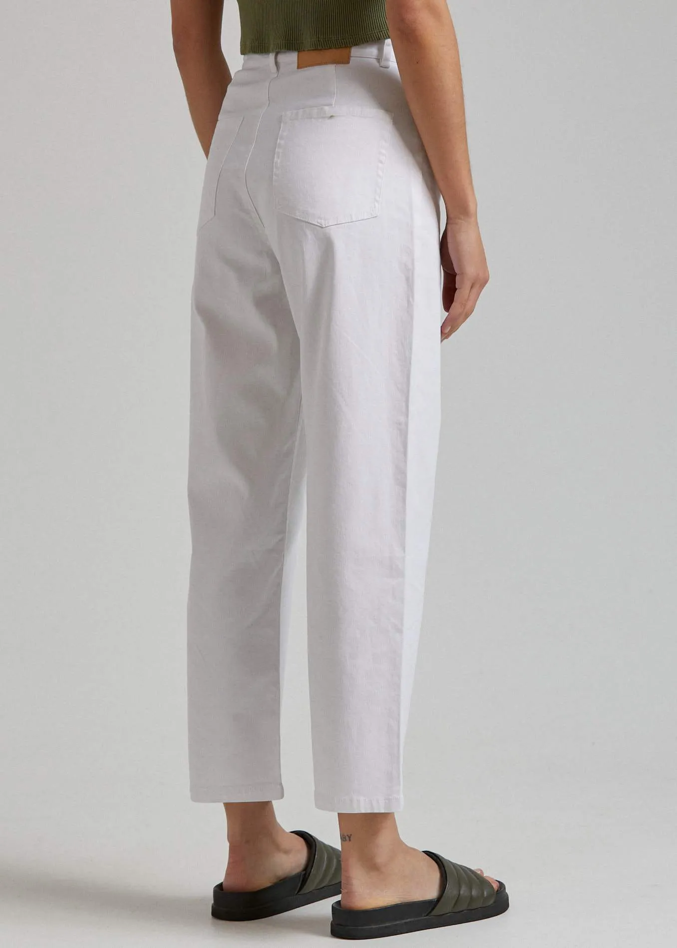 Afends Womens Shelby - Hemp High Waist Wide Leg Pants - White