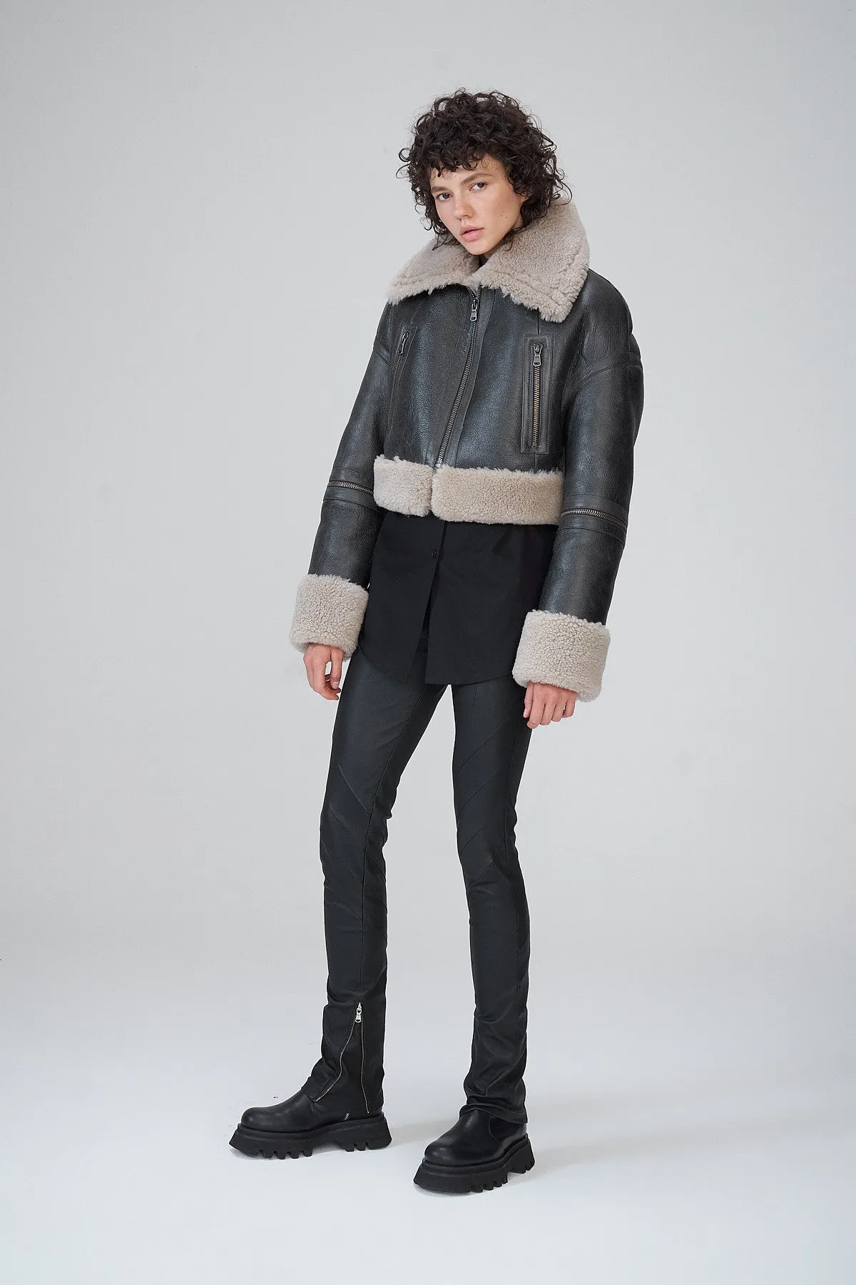 Anthracite Shearling Jacket