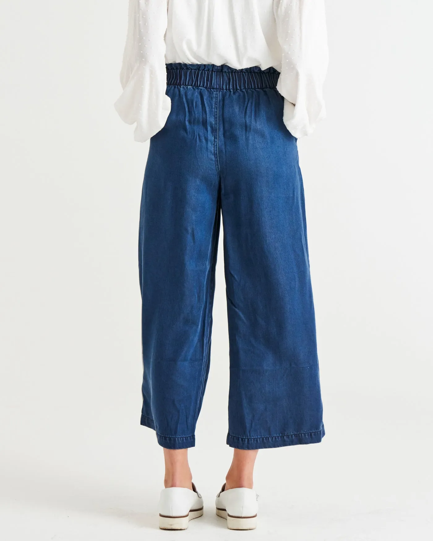 Betty Basics Lexton Wide Leg Pant Dark Rinse