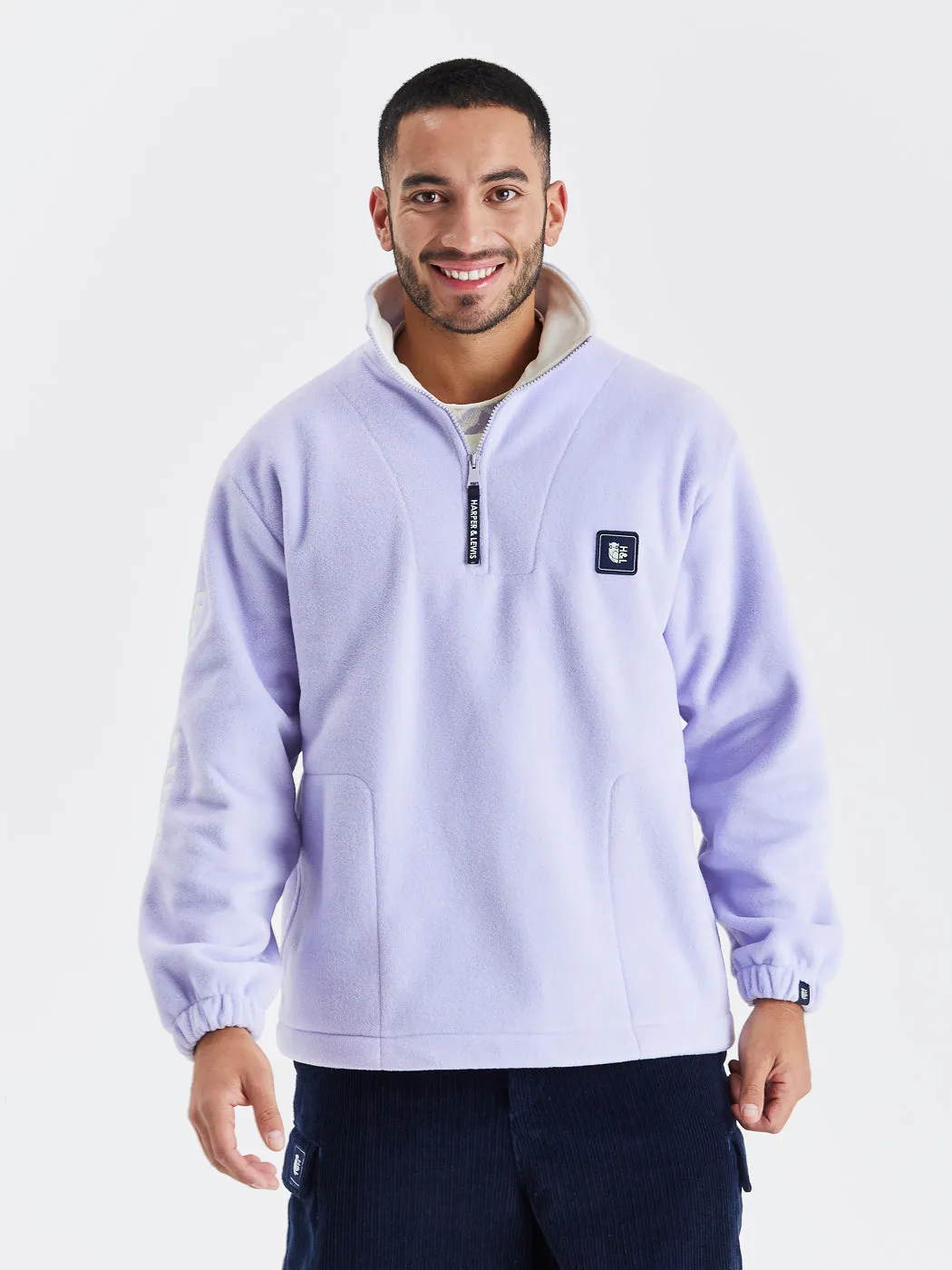 Birch 1/4 Zip Fleece Pale Lavender