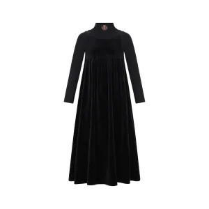 Black Robe Turtleneck Dress