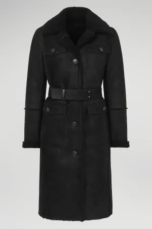 Black Shearling Coat