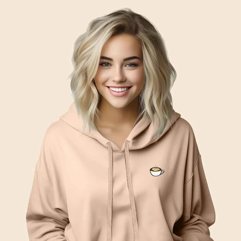 Dalix Cappuccino Cropped Hoodie