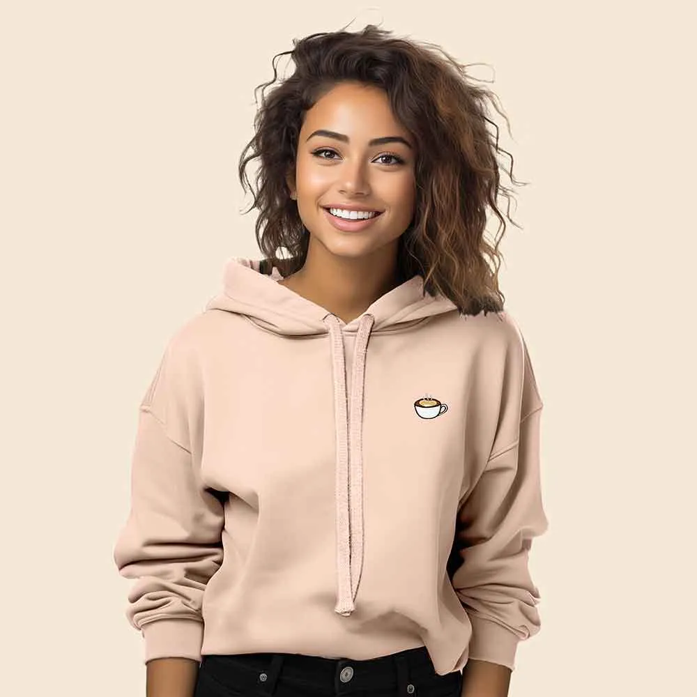 Dalix Cappuccino Cropped Hoodie