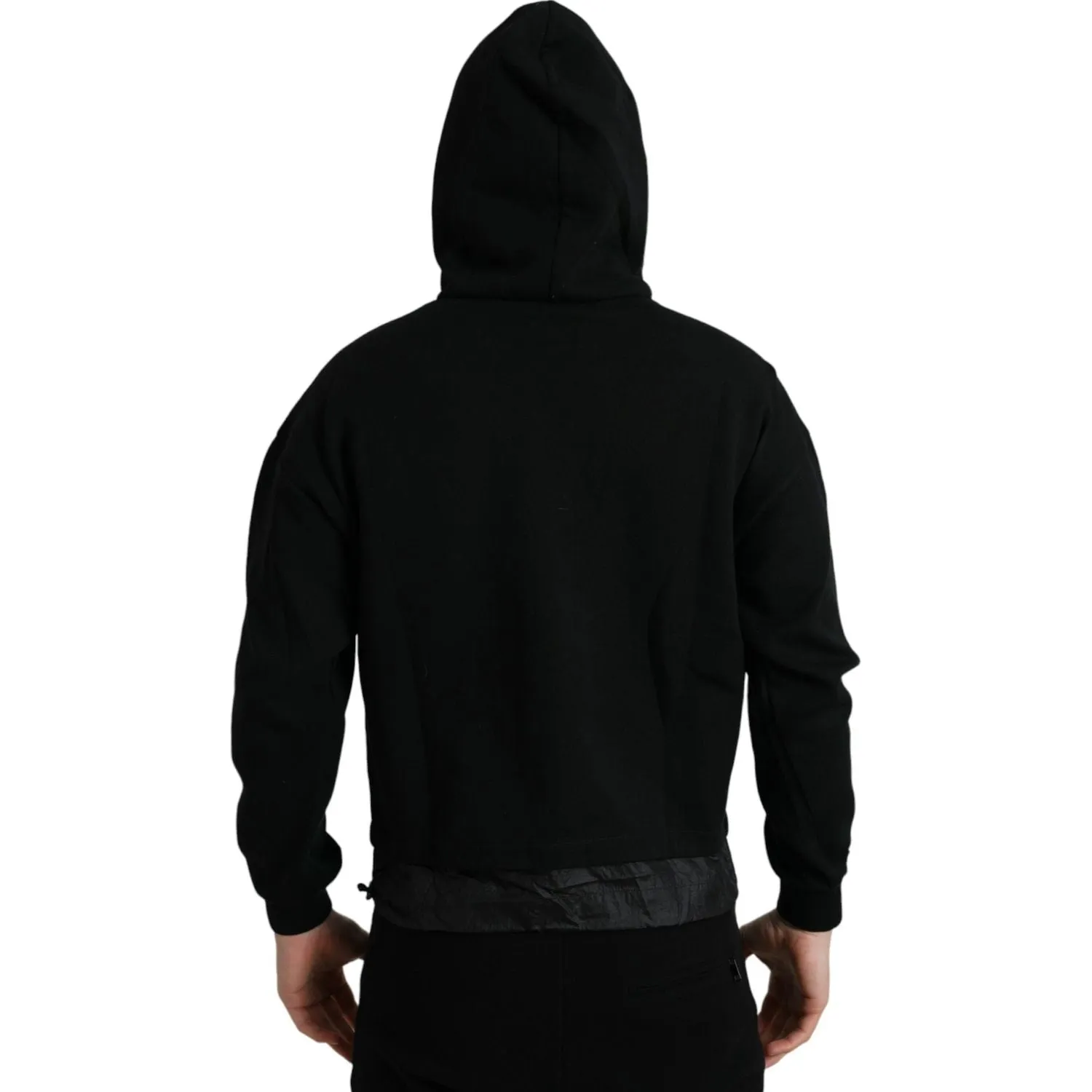 Dolce & Gabbana Elegant Black Hooded Pullover Sweater