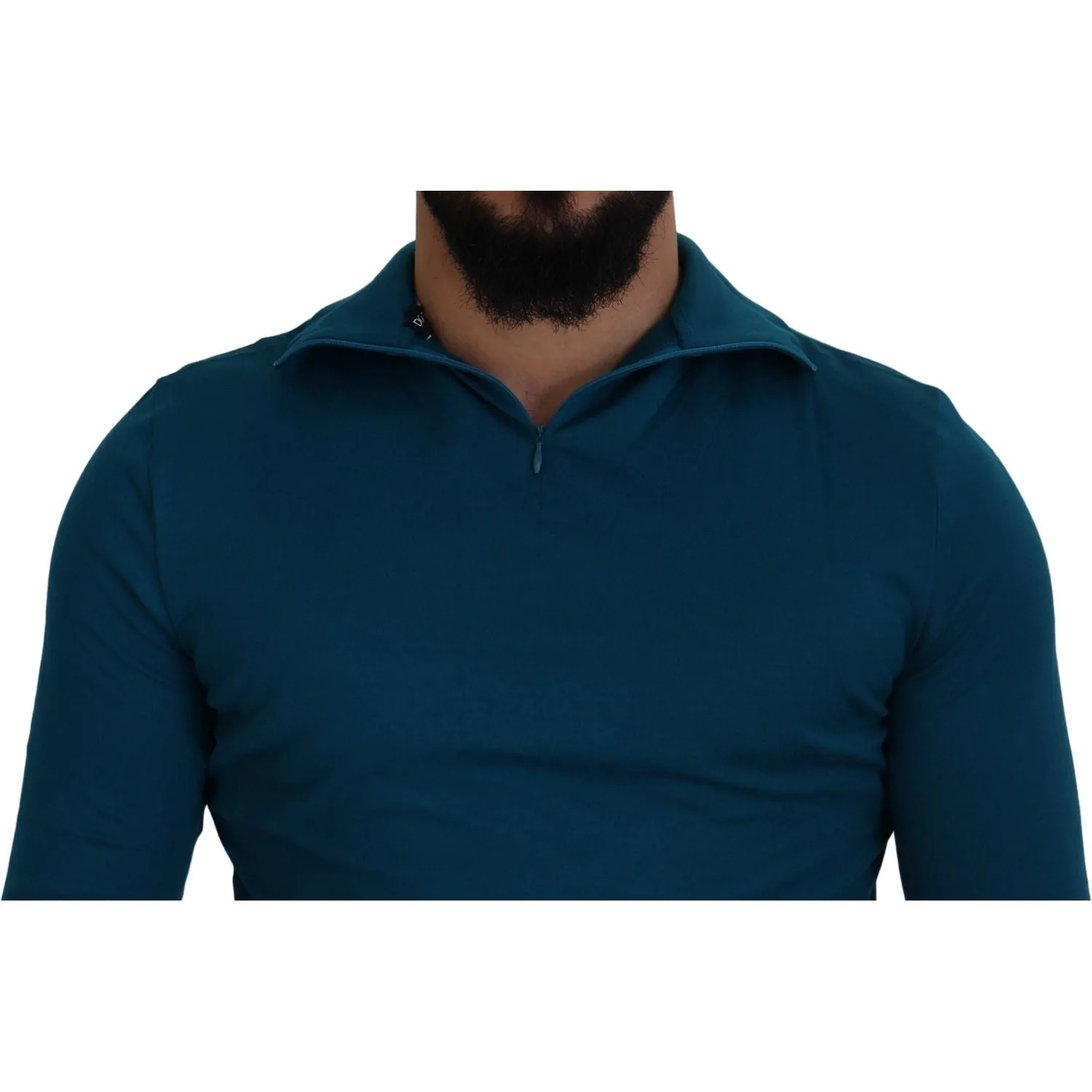 Dolce & Gabbana Elegant Blue Cotton Pullover Sweater