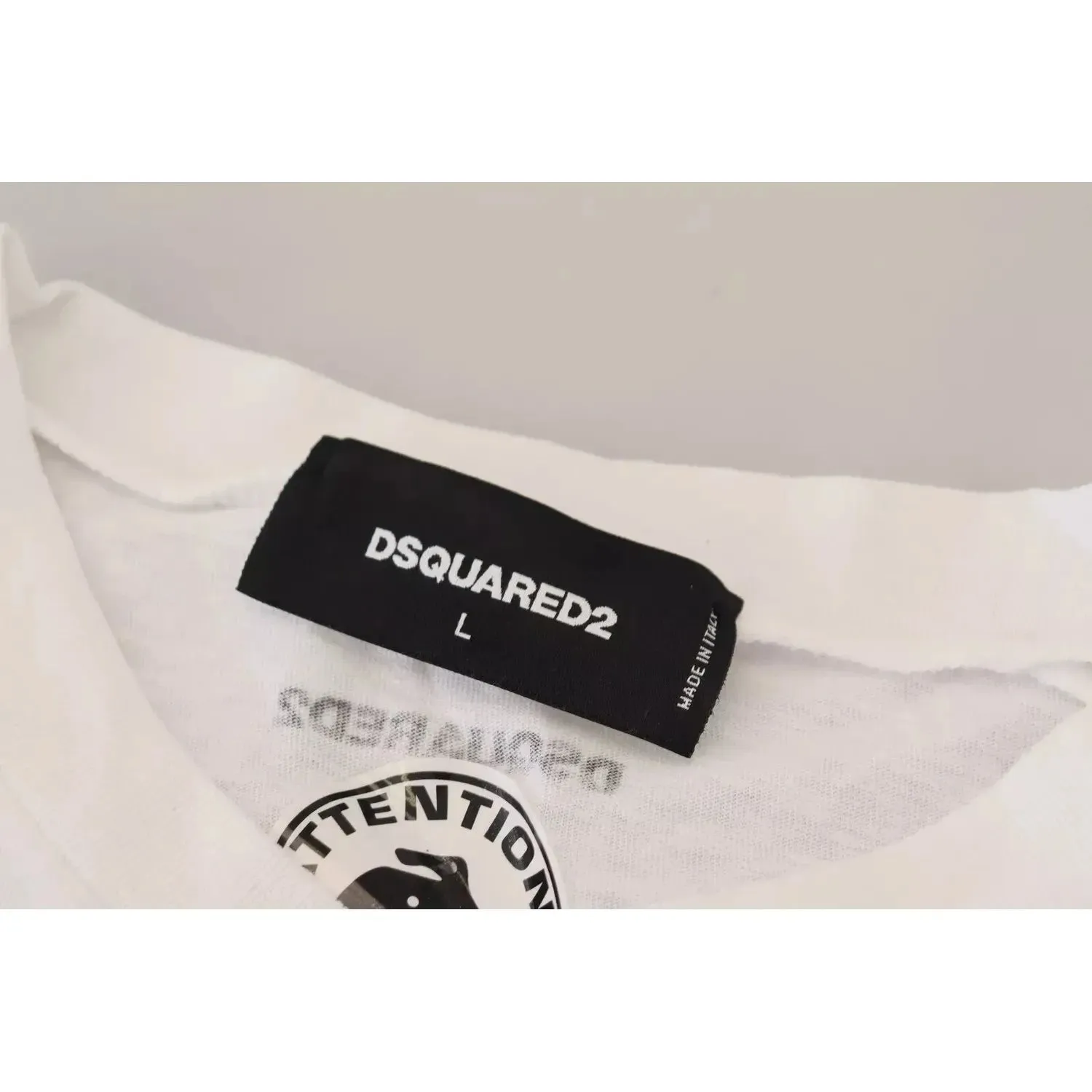 Dsquared² White Cotton Linen Long Sleeves Pullover Sweater