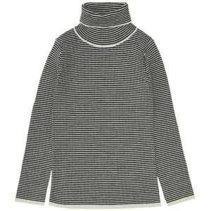 FUB ECRU/DARK NAVY STRIPE TURTLENECK