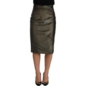 GF Ferre Chic High Waist Pencil Midi Skirt