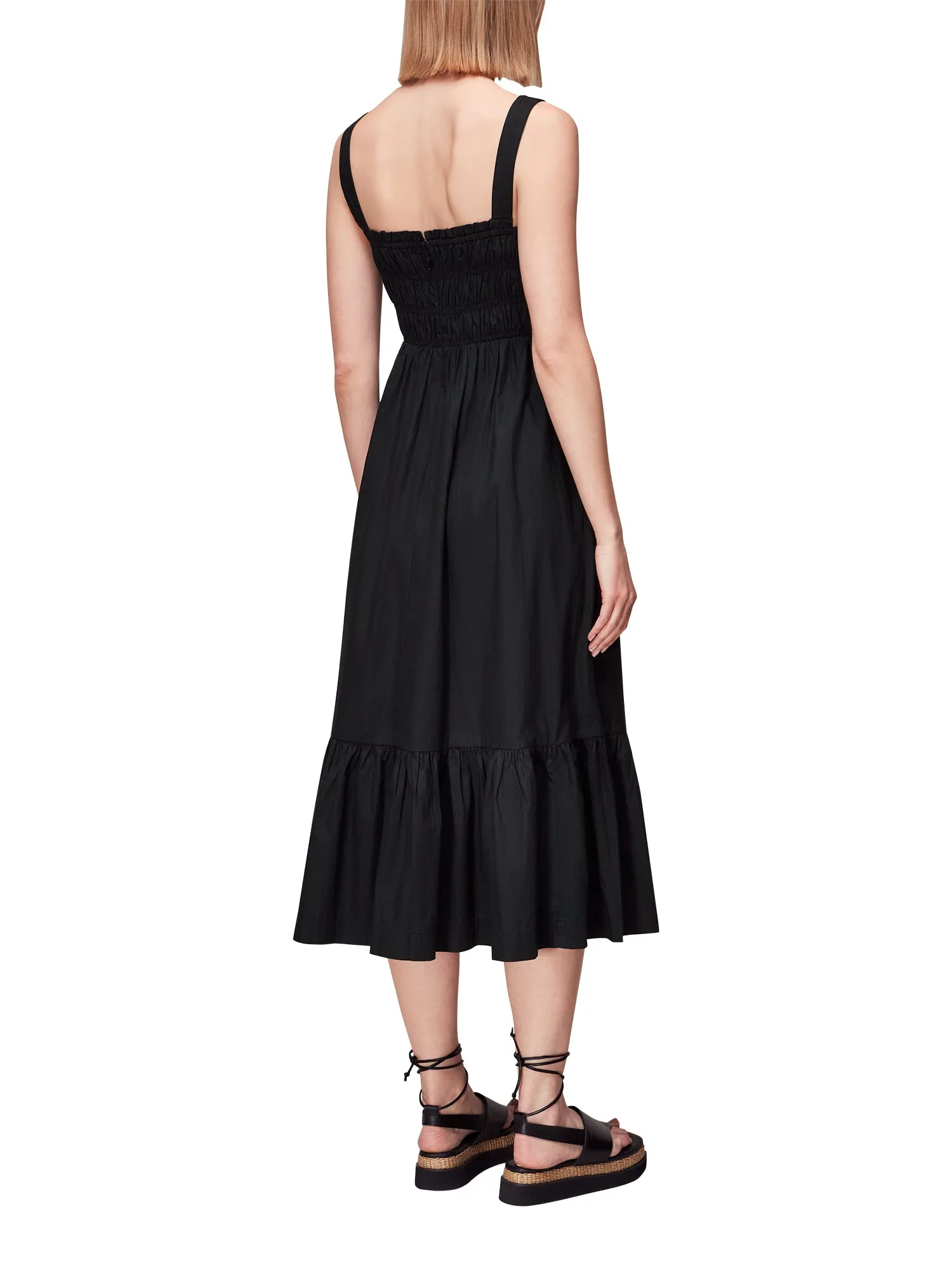 Greta Ruched Poplin Dress