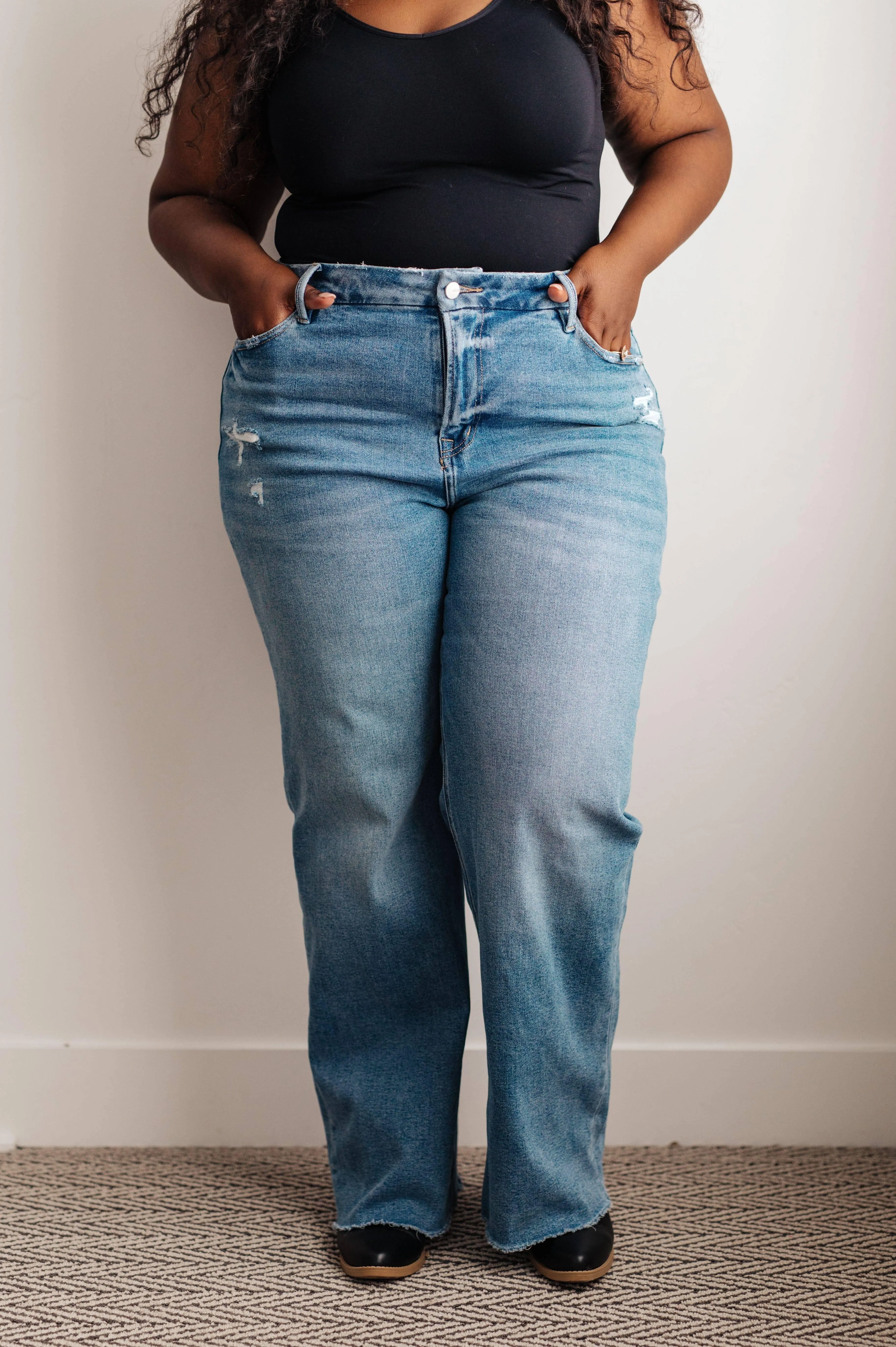 High Rise Wide Leg Mica Denim Jeans