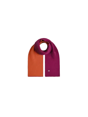 Kids' Recycled Cashmere Bi-color Scarf—plum purple