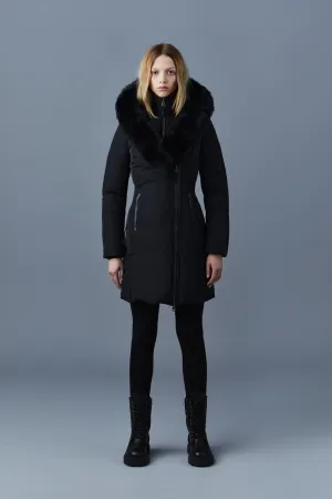 MACKAGE KAY-BX - Down Coat With Blue Fox Fur Signature Mackage Collar