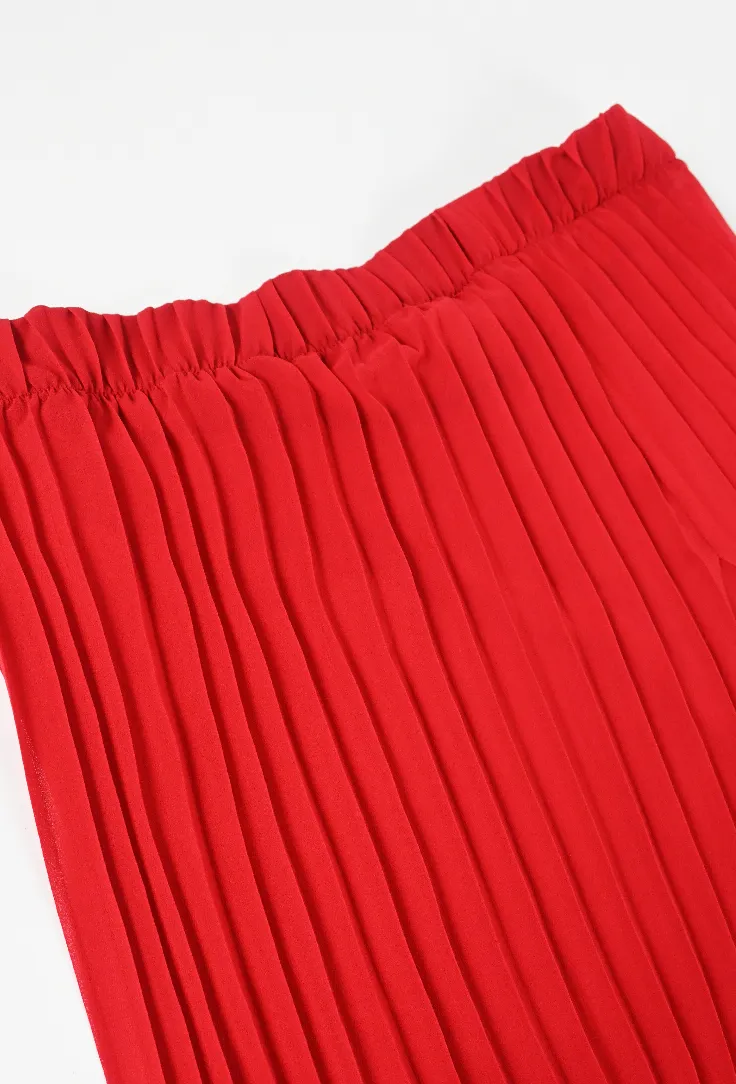 ME TO YOU pleated red skirt (multiple sizes)