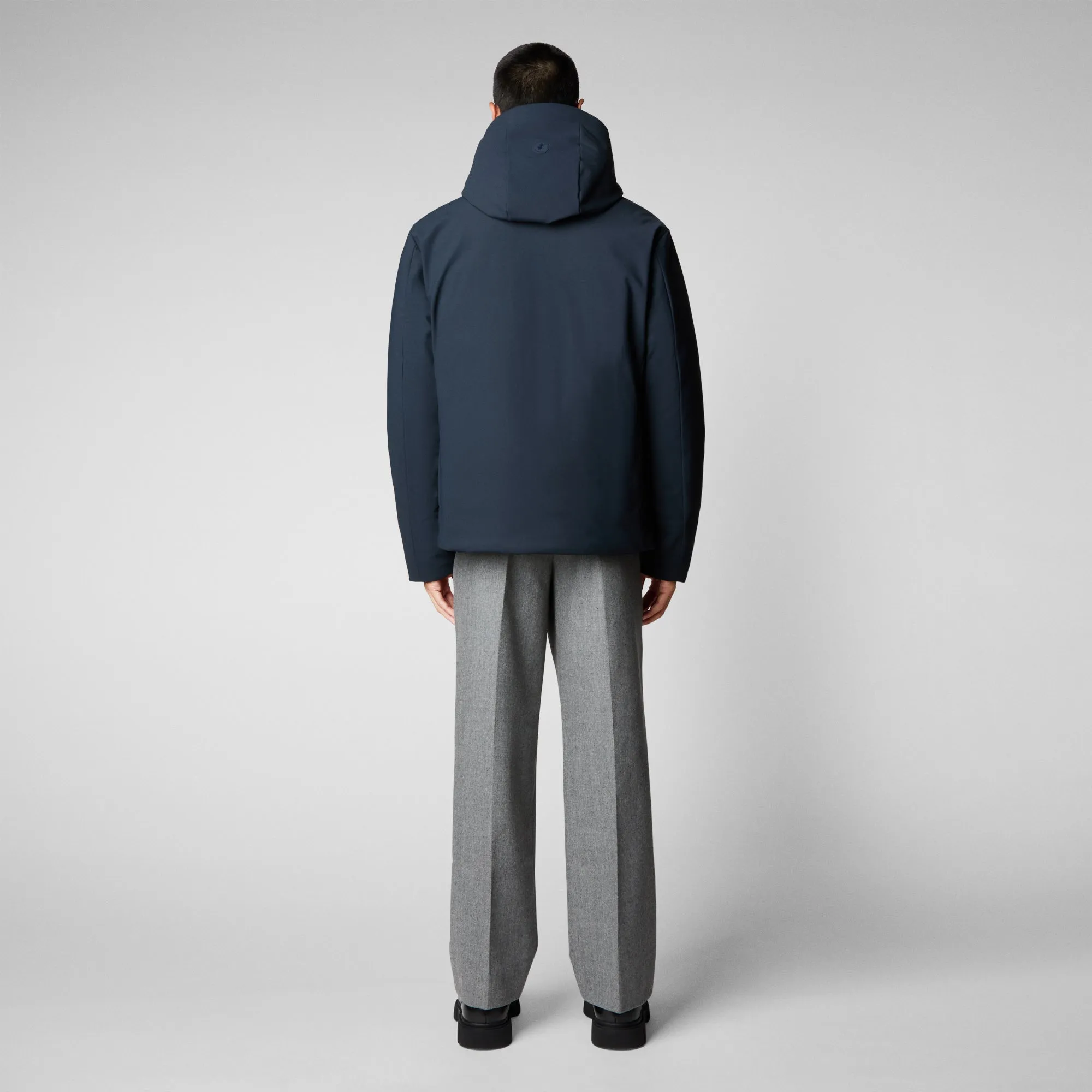 Men's Sabal Hooded Jacket in Blue Black