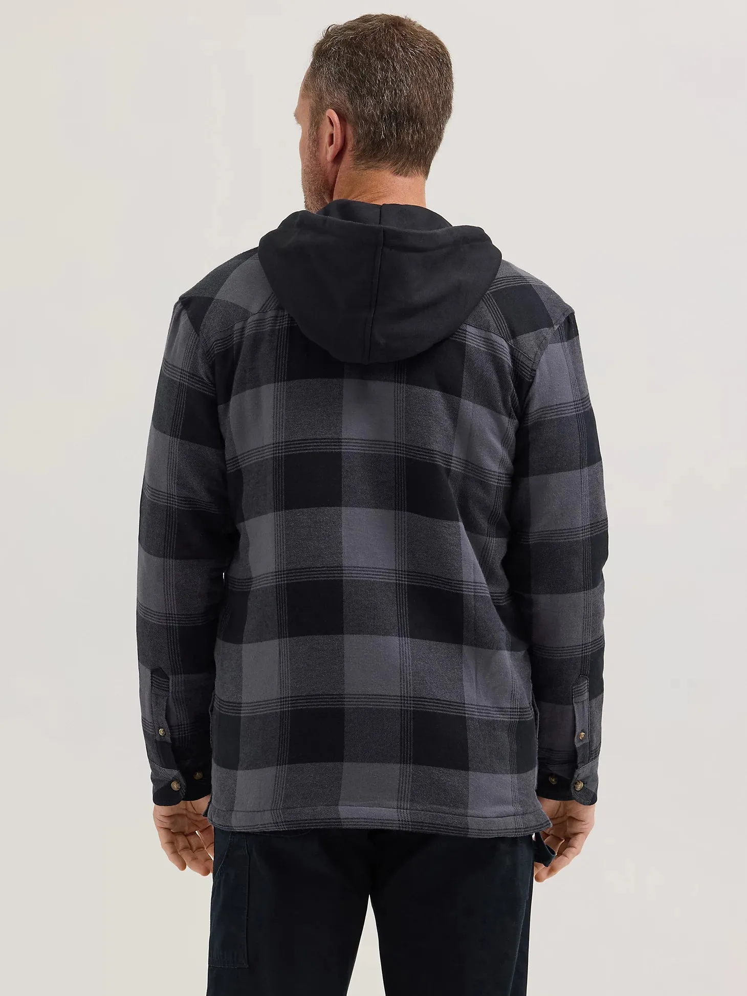 Men's Wrangler Hooded Flannel Jacket