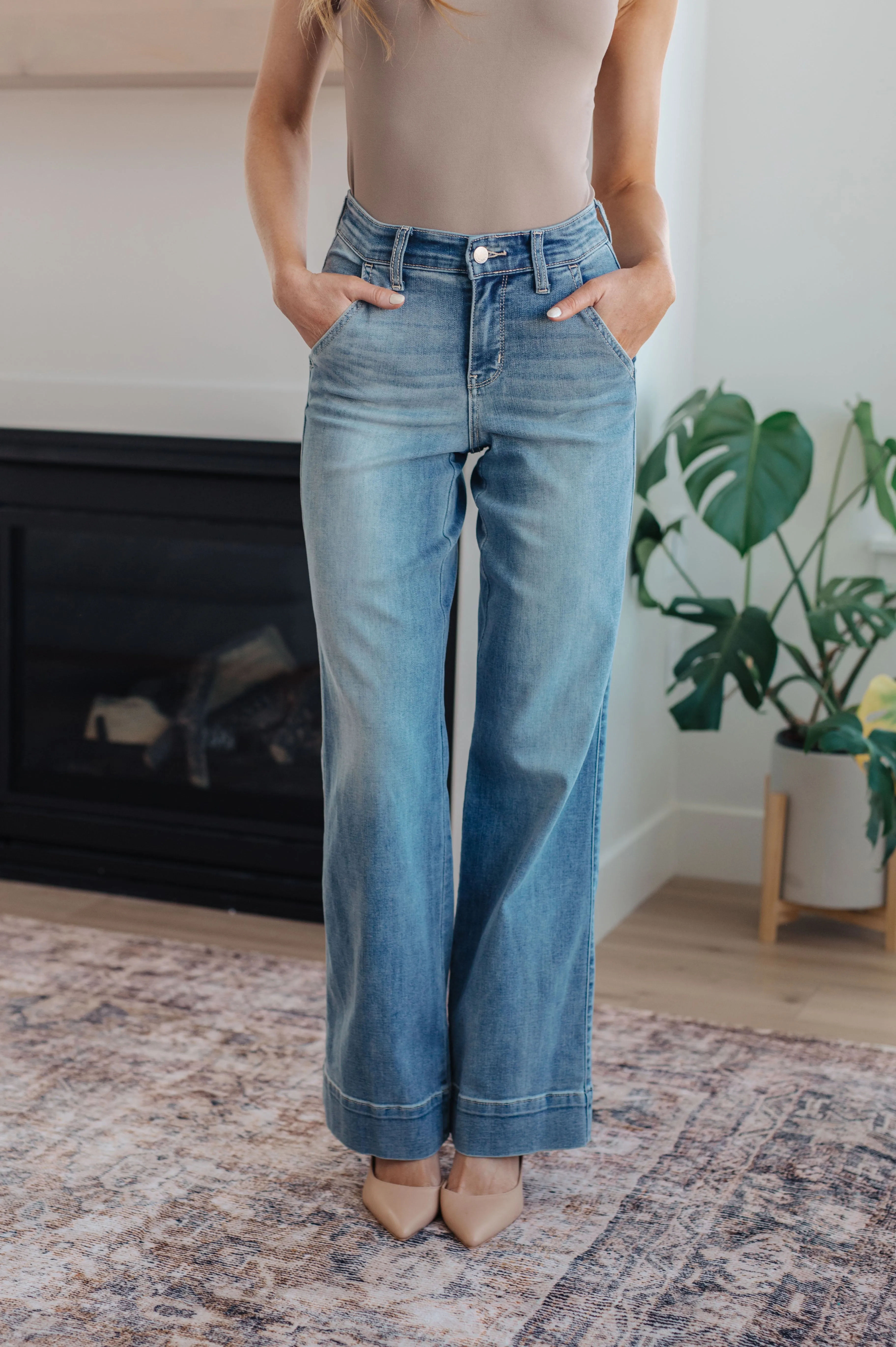 Mindy Mid Rise Wide Leg Jeans - Online Exclusive