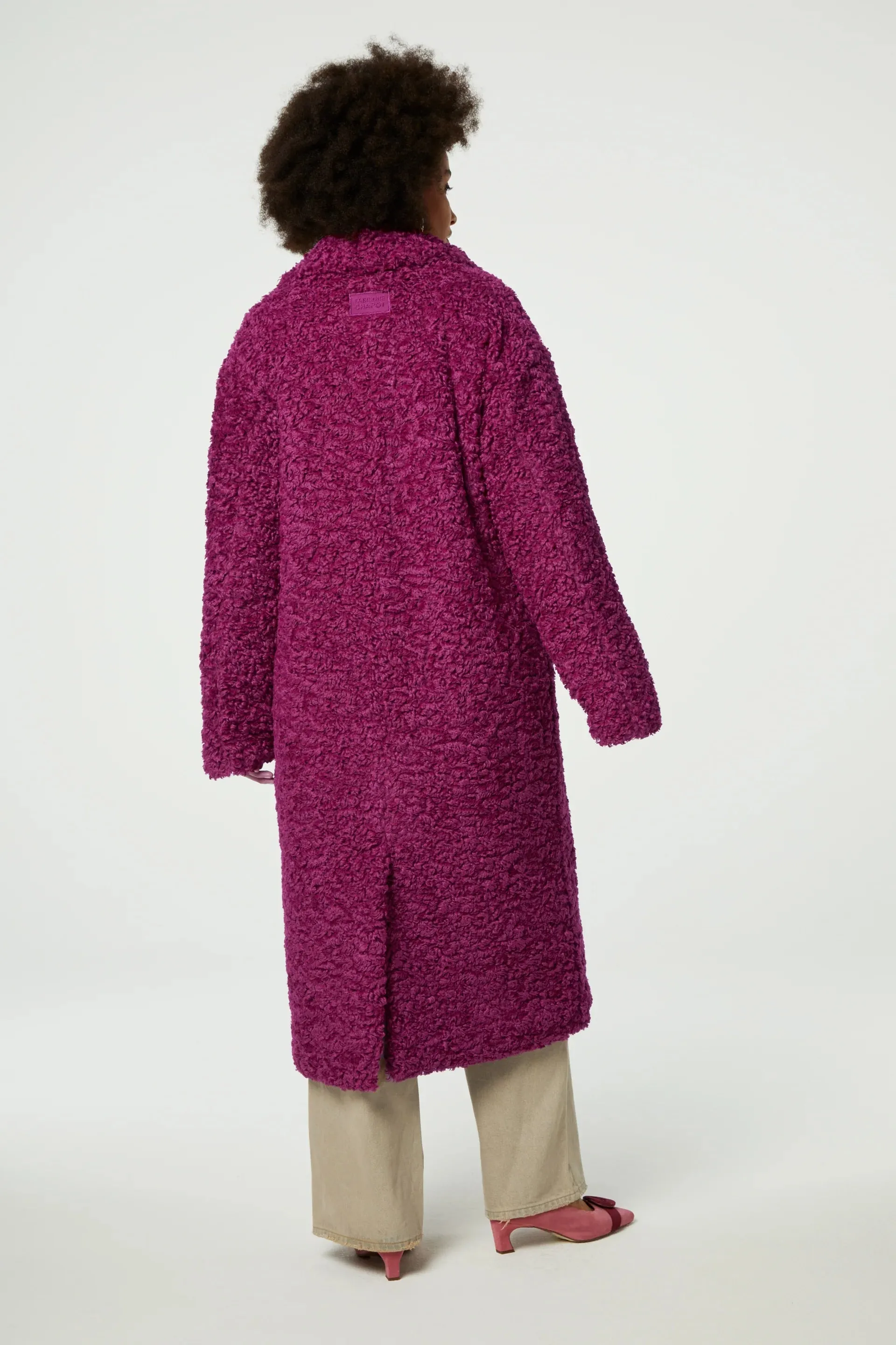 Nicole Faux Fur Raspberry Coat