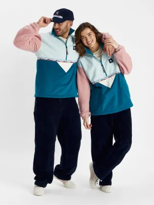 Palm 1/4 Zip Fleece Cool Aqua