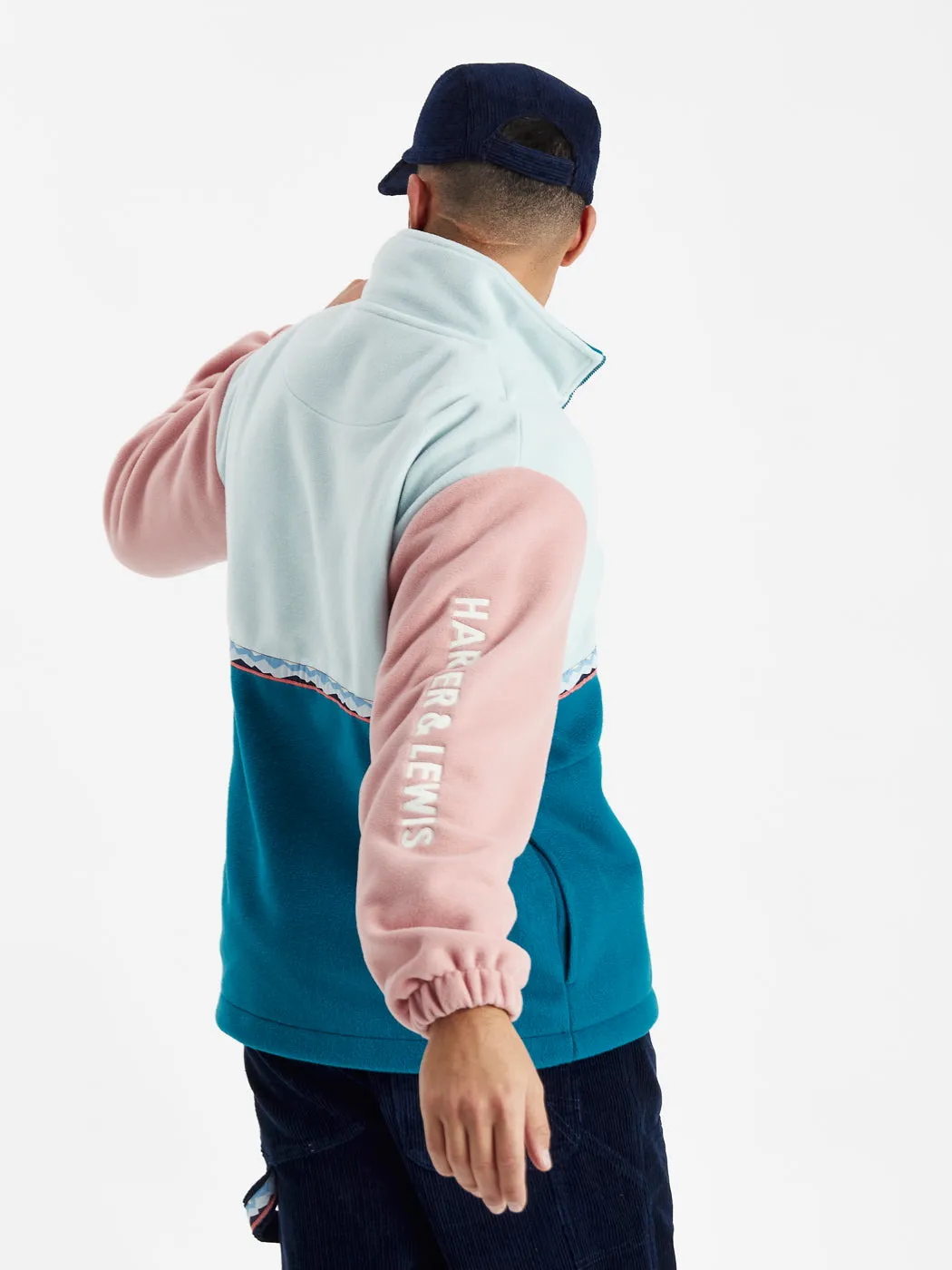 Palm 1/4 Zip Fleece Cool Aqua