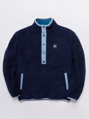 Peyton Popper Neck Fleece Navy