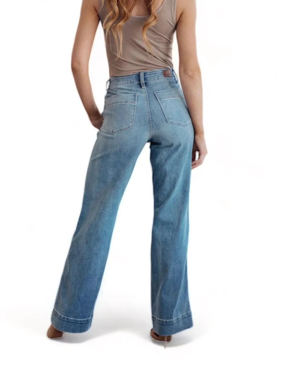 Plus Mid Rise Wide Leg Judy Blue Jeans