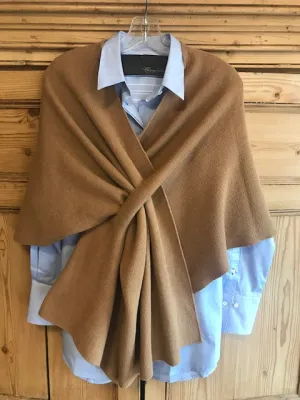 Reversible Italian Wrap-Camel/Black