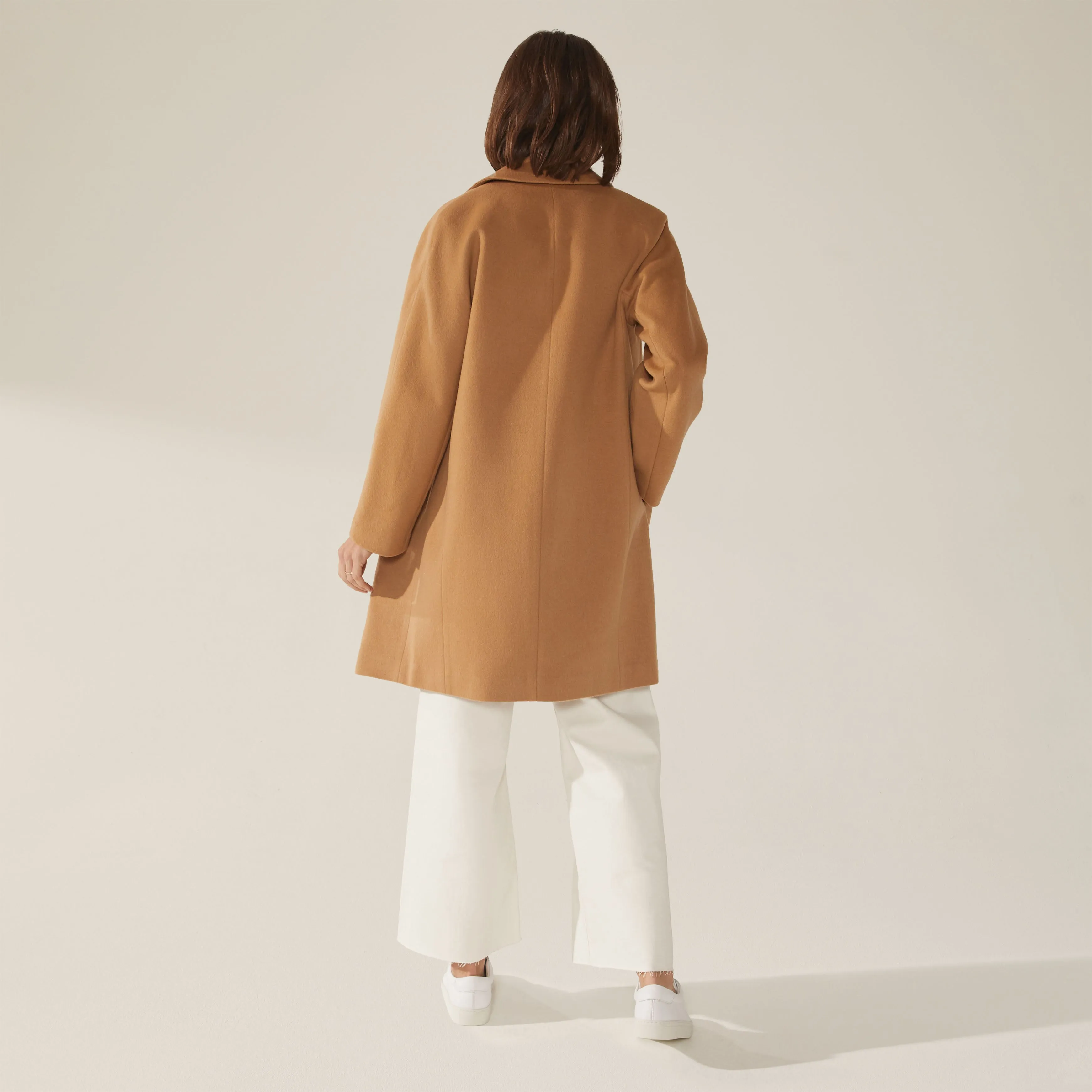 Risa Cashmere-Wool Button Down Coat