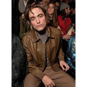 Robert Pattinson Inspired Tan Real Leather Jacket