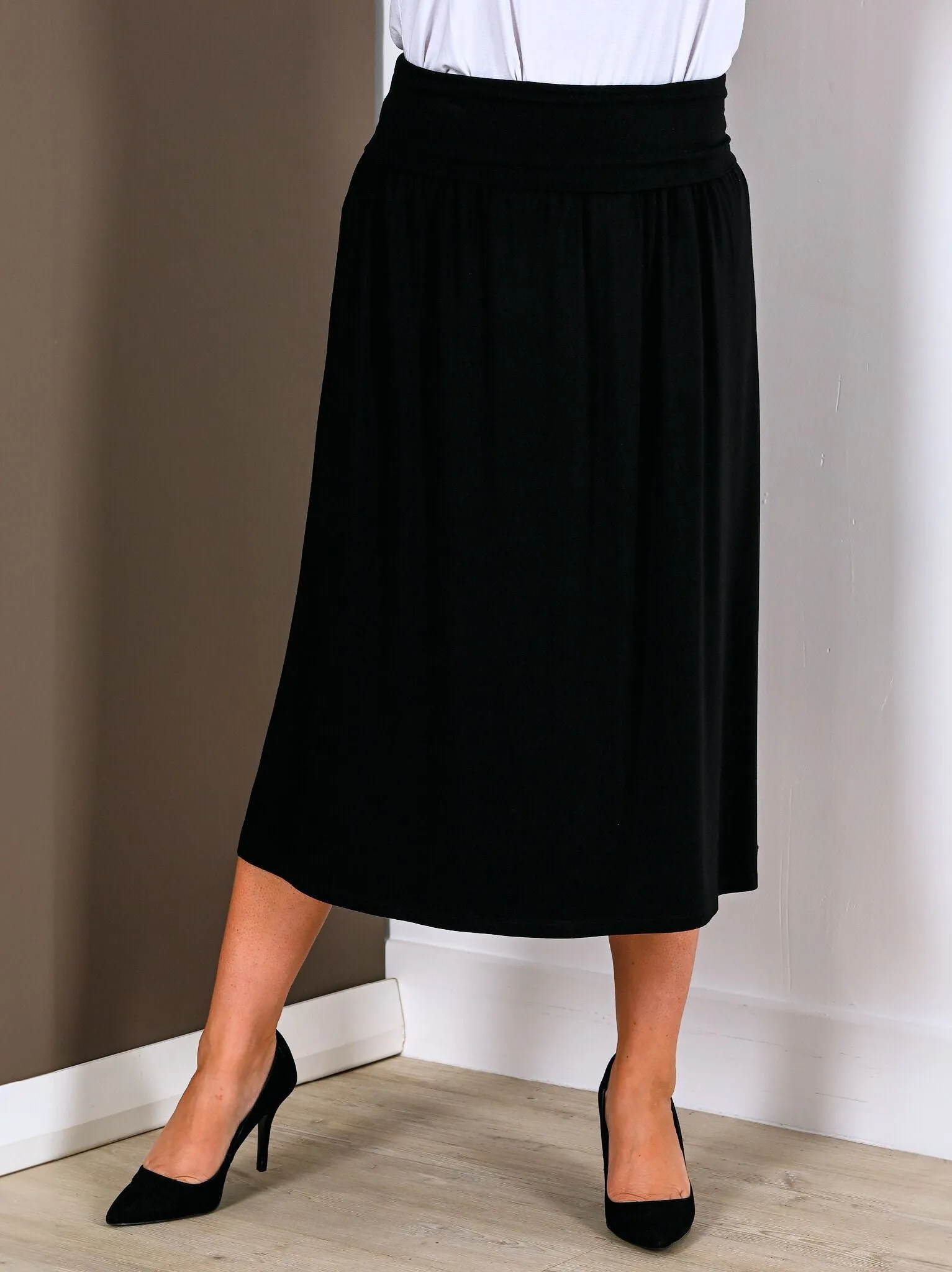 Saskia Jersey Skirt - Black