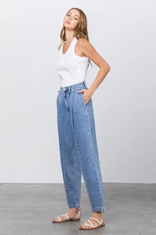 Slouchy Cropped High Waist Jeans