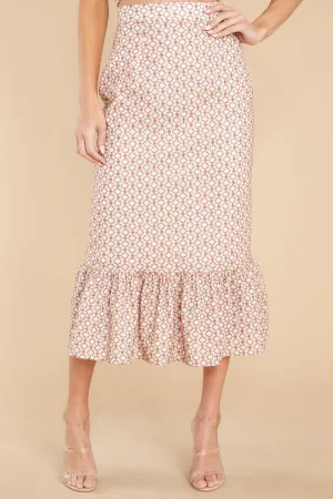 Tanjil Tan White Midi Skirt