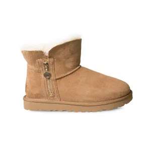 UGG Bailey Zip Mini Chestnut Boots - Women's