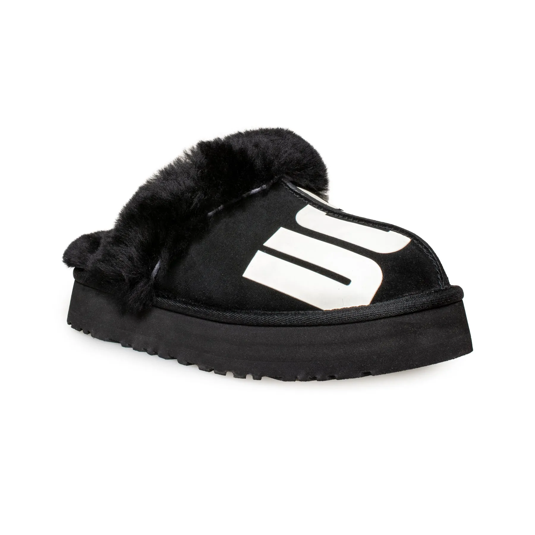 UGG Disquette Chopd Black Slippers - Women's