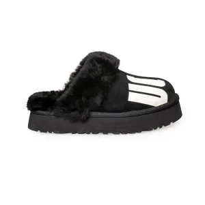 UGG Disquette Chopd Black Slippers - Women's