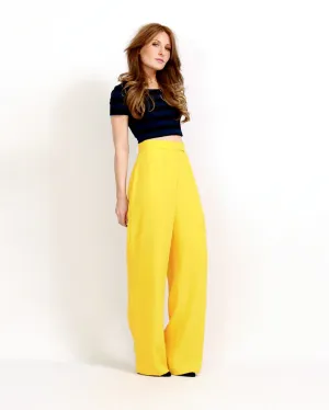 Yellow Wide Leg Trousers